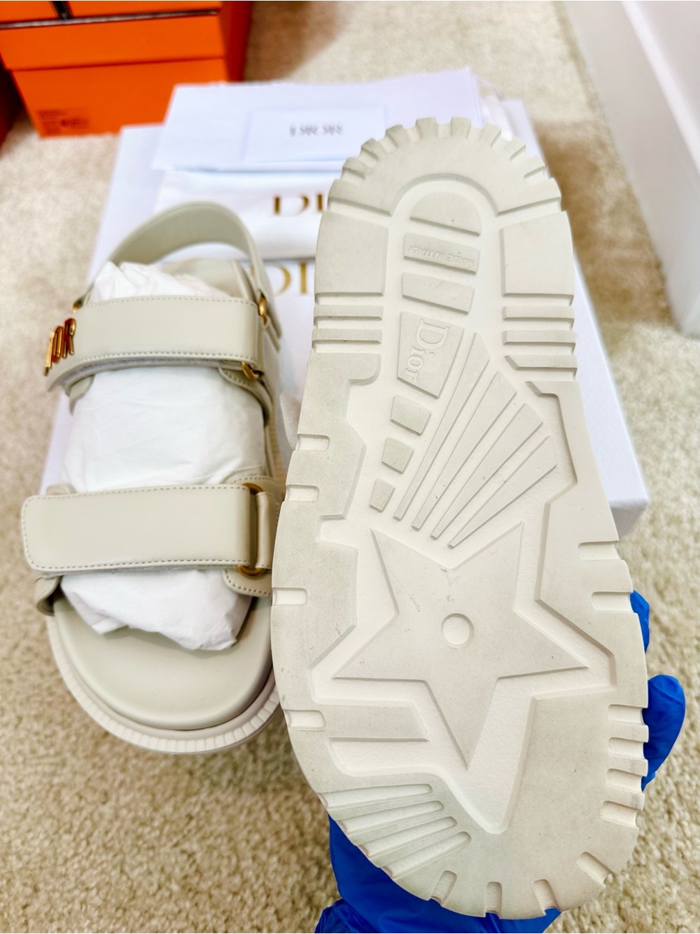 Dior Act-In Sandal White Sport Sandals - Picture 3 of 3